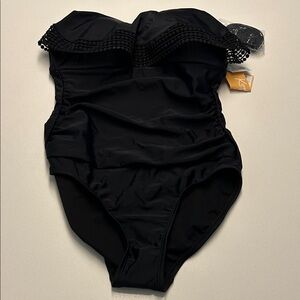 Elegant Black One-Piece Swimsuit